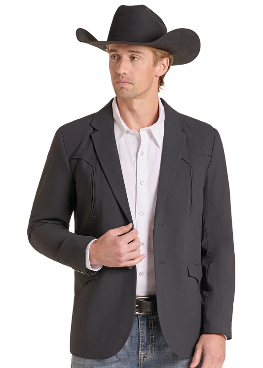 Rock & Roll Denim Black Sport Coat