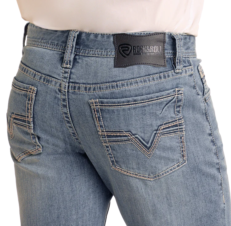 Rock & Roll Denim High Rise Regular Fit Two Tone Stackable Bravo Bootcut Jeans