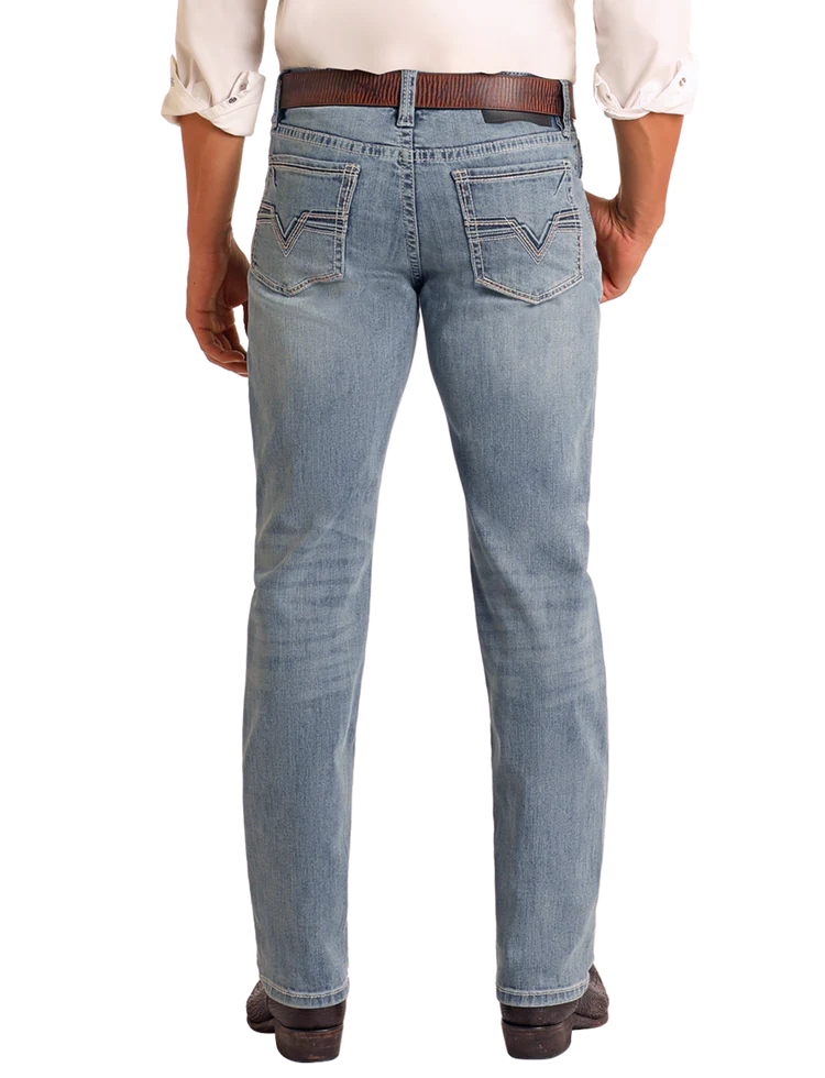 Rock & Roll Denim High Rise Regular Fit Two Tone Stackable Bravo Bootcut Jeans