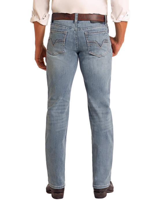 Rock & Roll Denim High Rise Regular Fit Two Tone Stackable Bravo Bootcut Jeans