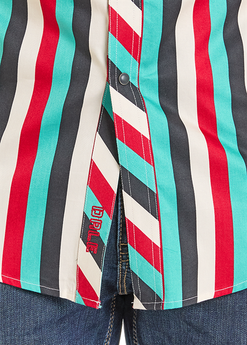 Rock & Roll Men's Dale Brisby Striped Button-Down Shirt