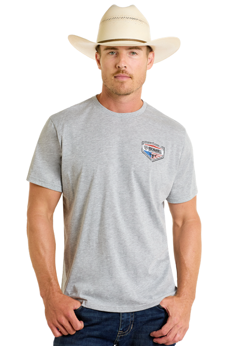 Rock & Roll Denim Light Gray Americano Graphic Tee