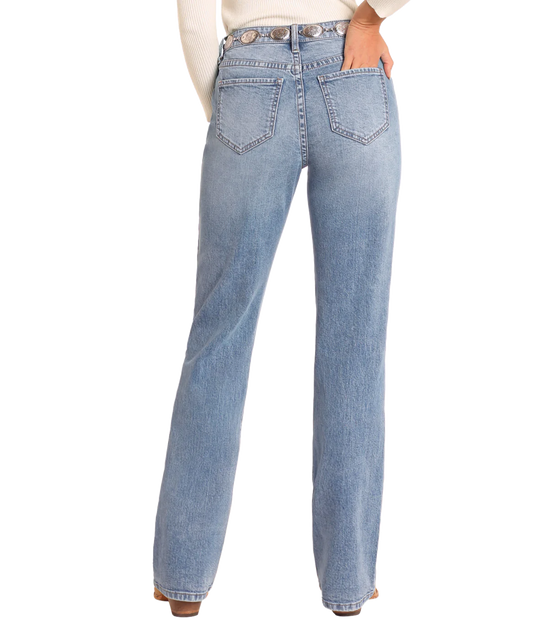 Rock & Roll Denim High Rise Distressed Bootcut Jeans
