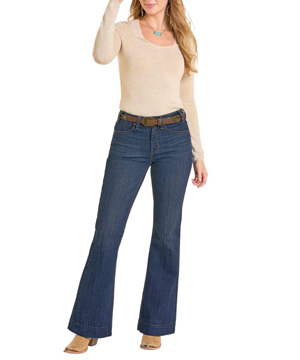 Rock & Roll Denim Boot Stitch Trouser Jean