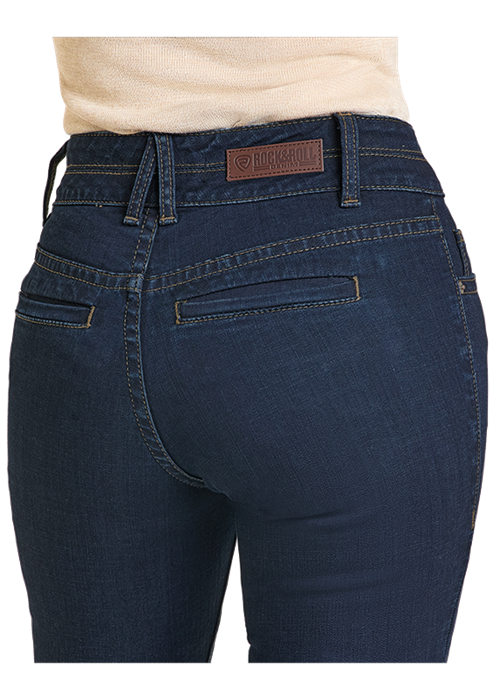 Rock & Roll Dark Wash Welt Pocket Trouser Jean