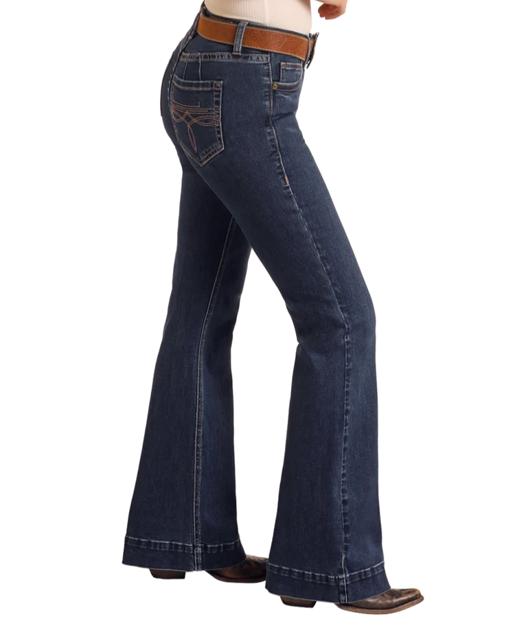Rock & Roll Mid Rise Boot Stitch Trousers