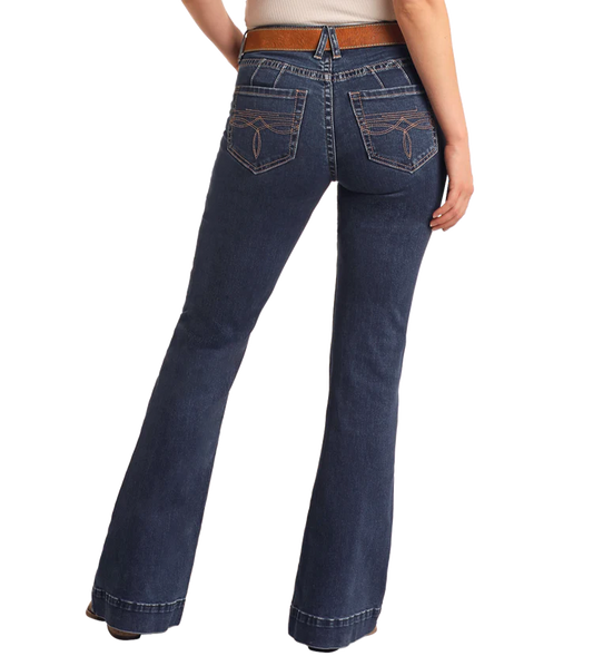 Rock & Roll Mid Rise Boot Stitch Trousers