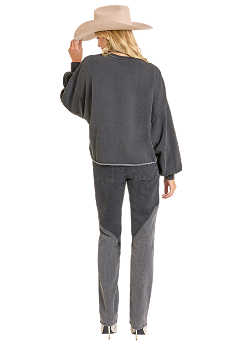 Rock & Roll Women's Embroidered Sweatshirt