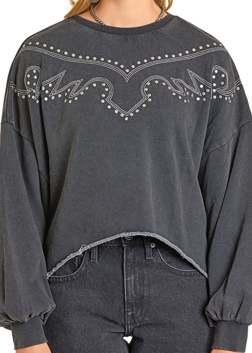 Rock & Roll Women's Embroidered Sweatshirt