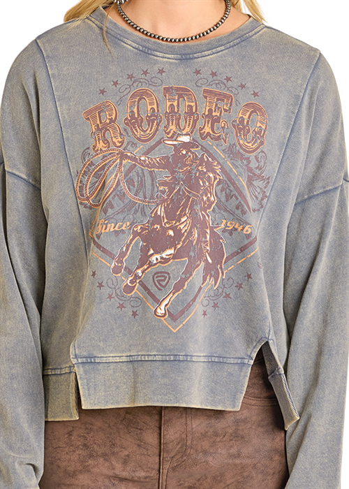 Rock & Roll Women's Rodeo Graphic Sweatshirt