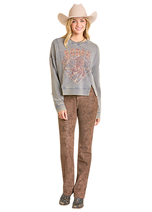 Rock & Roll Women's Rodeo Graphic Sweatshirt