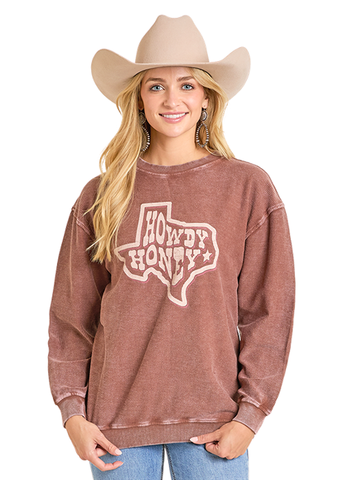 Rock & Roll Howdy Honey Crewneck Sweatshirt