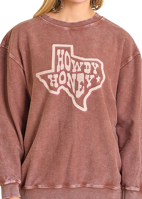 Rock & Roll Howdy Honey Crewneck Sweatshirt