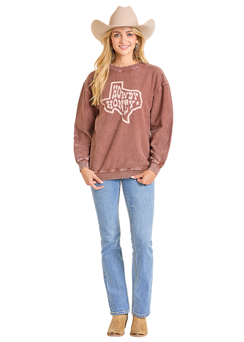 Rock & Roll Howdy Honey Crewneck Sweatshirt