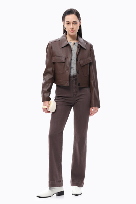Bayeas Super High Rise Bootcut Pants in Chocolate