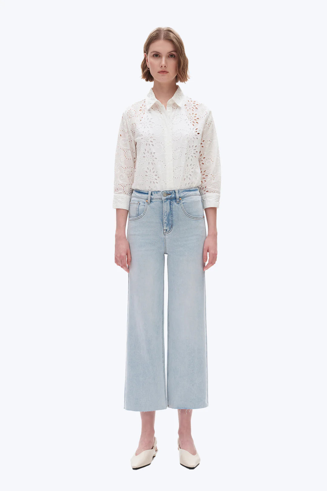 Bayeas High Rise Wide Leg Denim Jeans