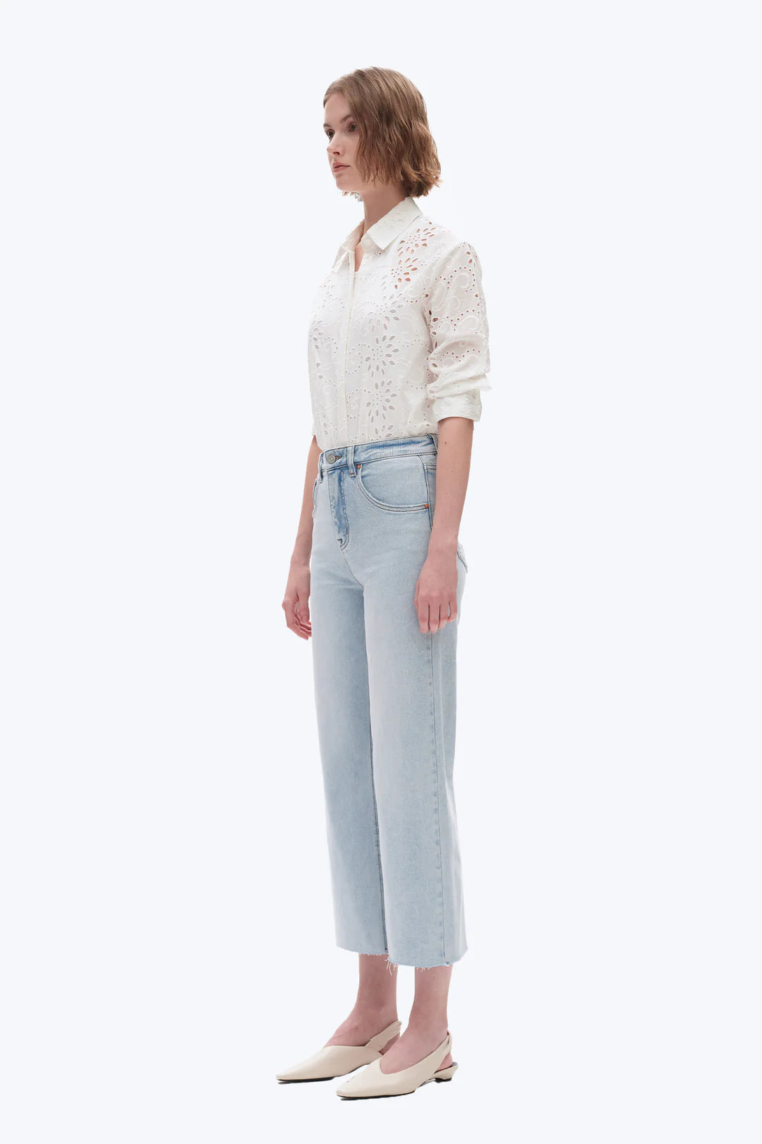 Bayeas High Rise Wide Leg Denim Jeans