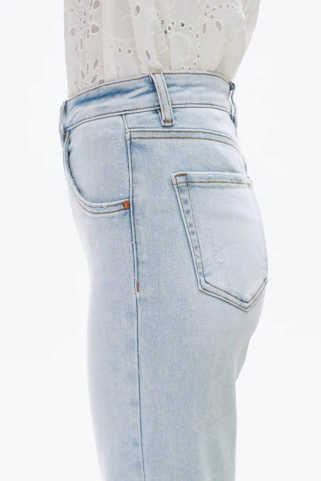 Bayeas High Rise Wide Leg Denim Jeans