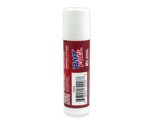 Bait Fuel stick with red and white label on a white background