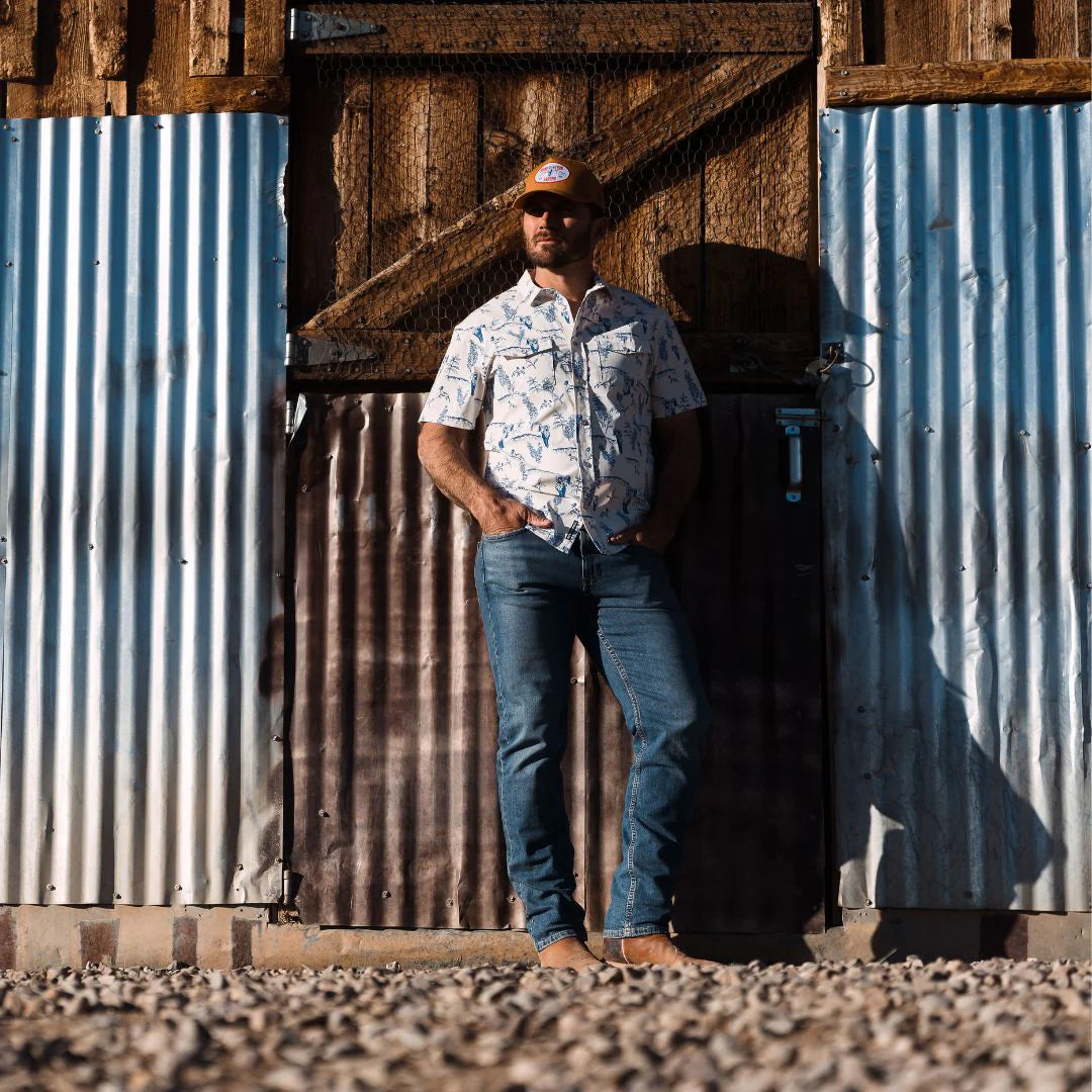 Raised by Coyotes Big Horn Meadow Pearl Snap