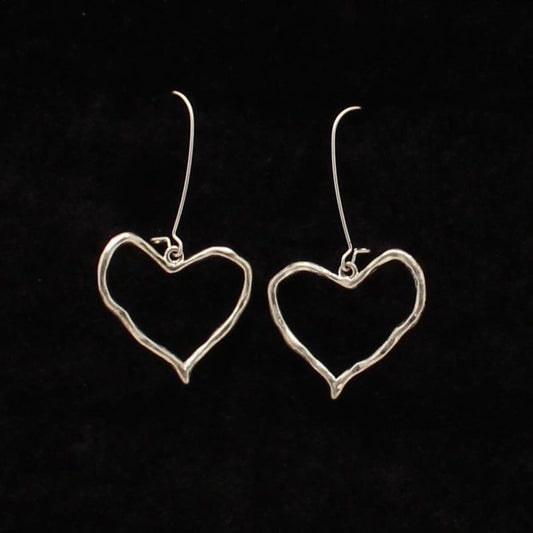 Blazin Roxx Silver Heart Earrings