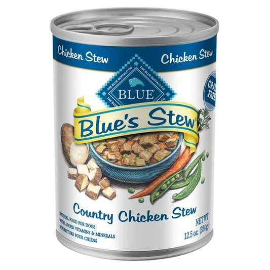 Can of Blue's Stew Country Chicken Stew on a white background