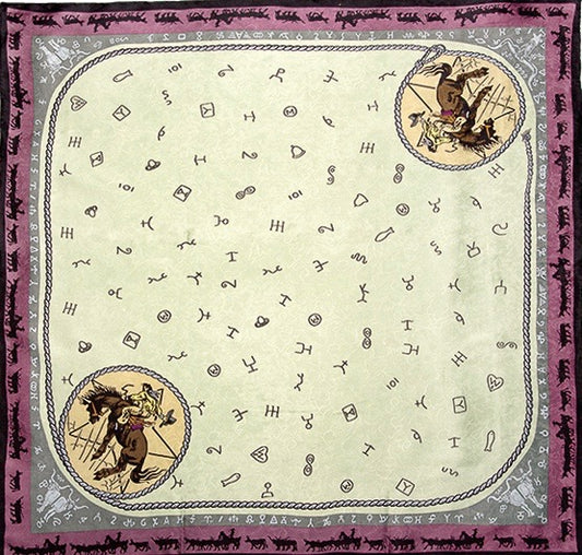 Wyoming Traders Beige Brand Limited Edition Silk Wild Rag