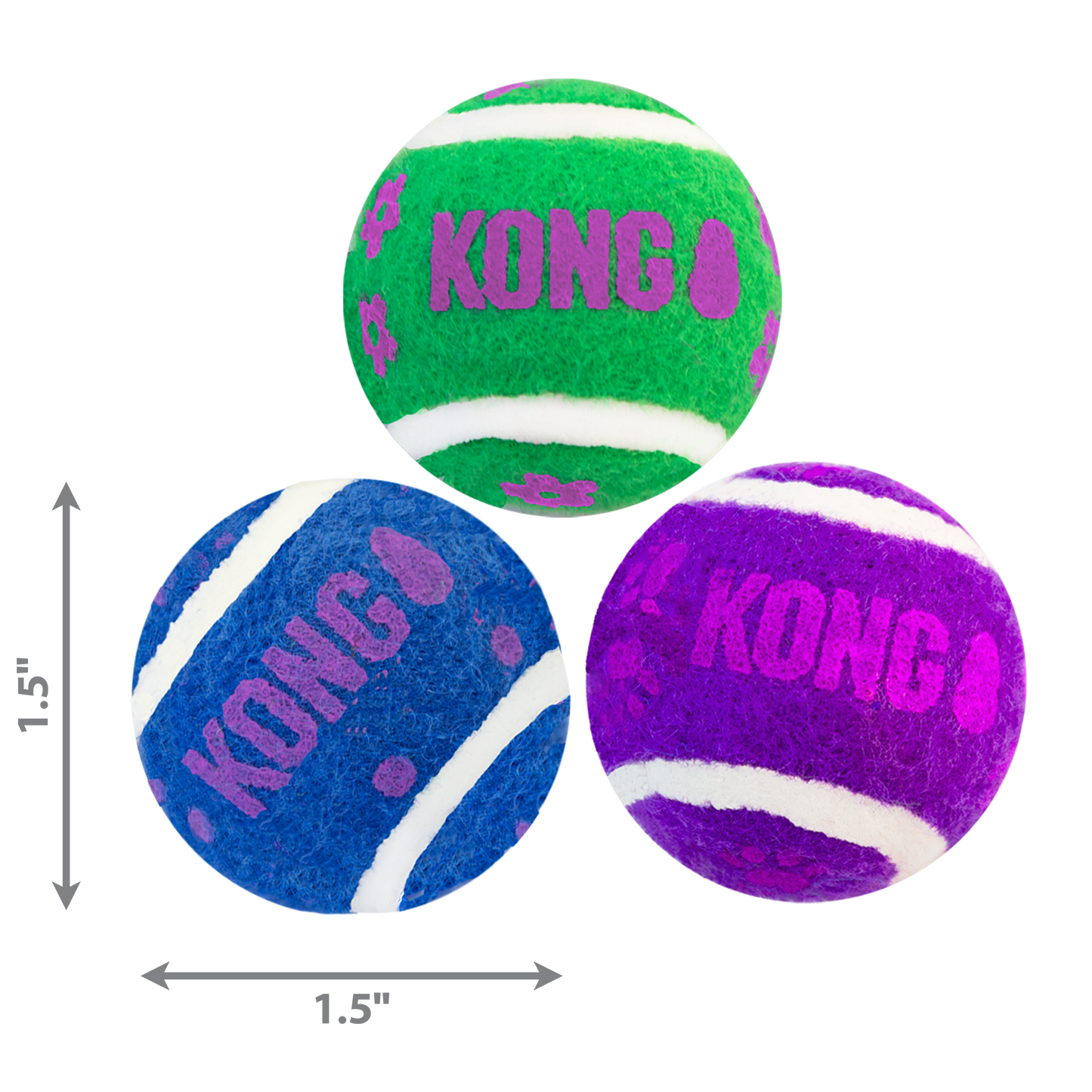 Kong Cat Active Tennis Balls with Bells