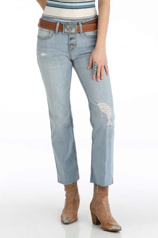 Cinch Slim Fit Hannah Crop in Light Stone