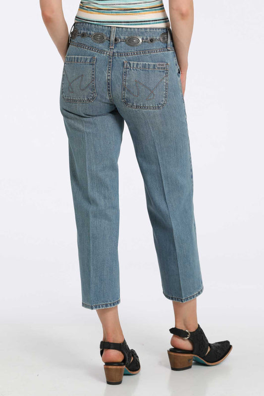 Cruel Girl Hannah Crop Jean in Medium Stone