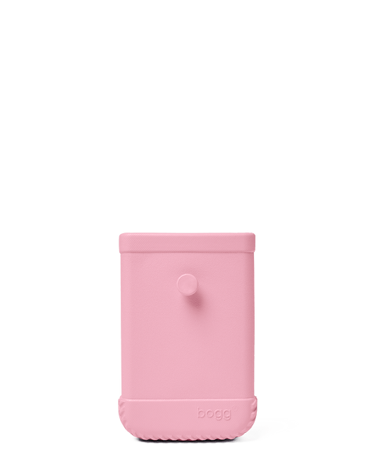 Pink Bogg phone case on a white background