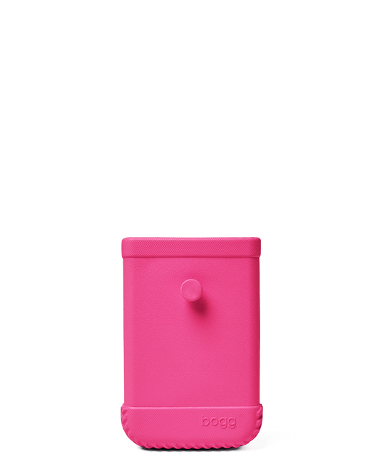 Pink Bogg bag phone case on white background