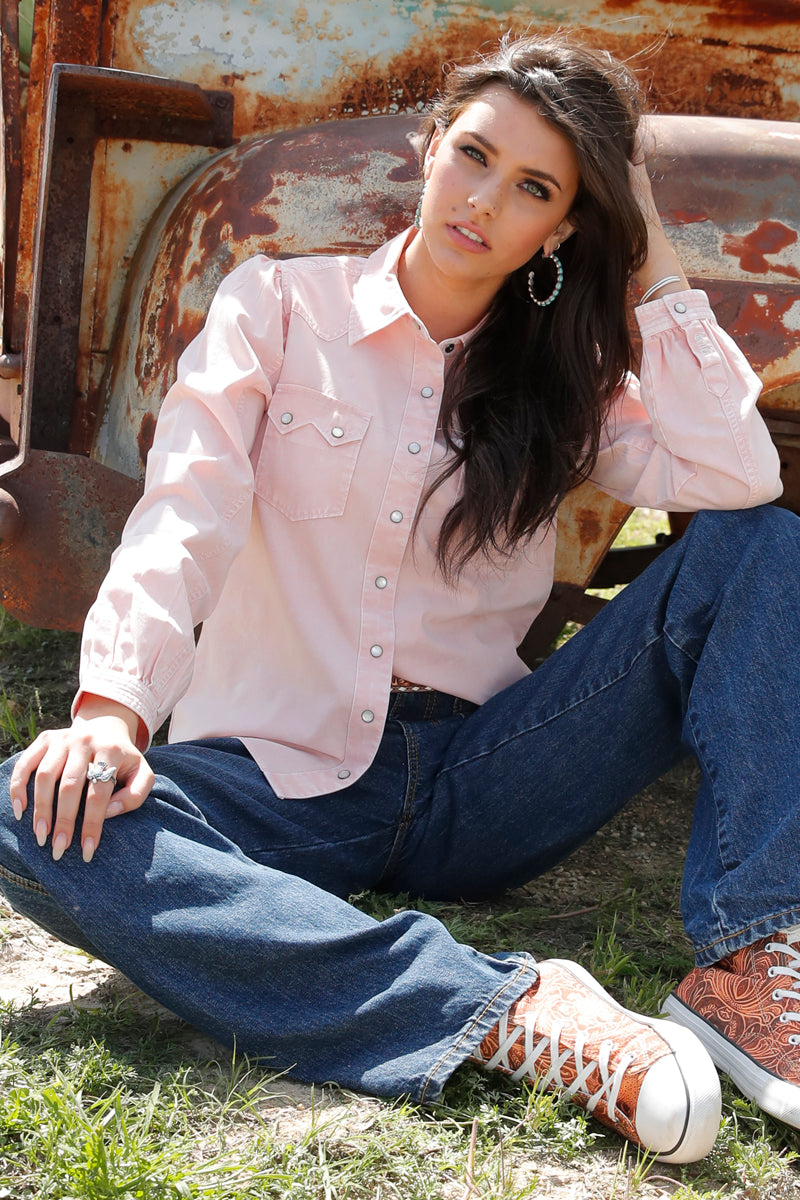 Cruel Denim Light Pink Solid Shirt
