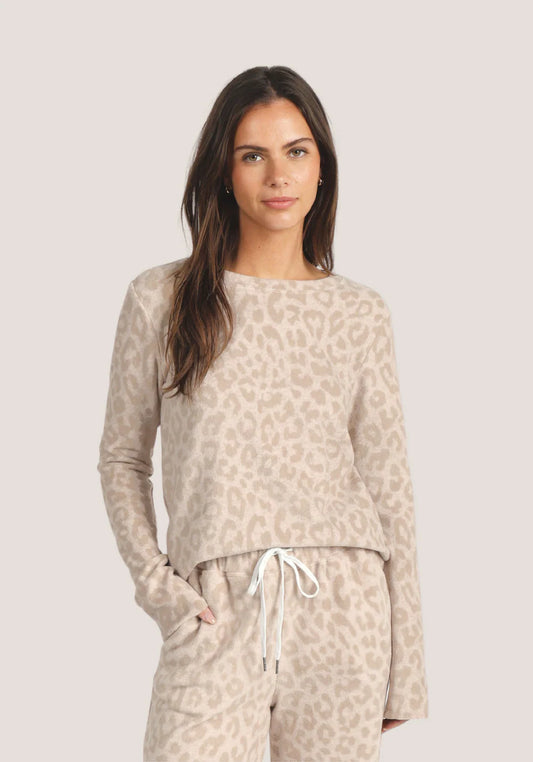 Dylan Cheetah Cloud Fleece Crew