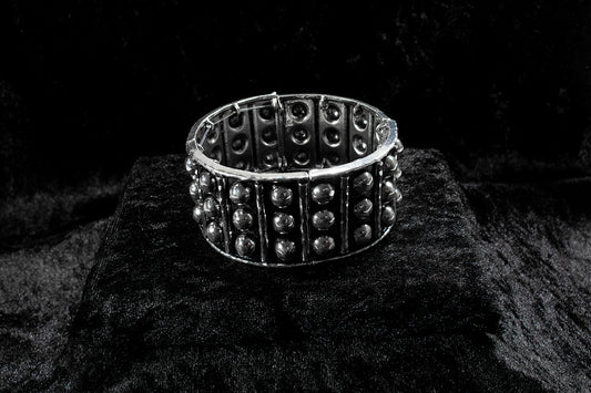Silver Strike Silver Studded Bars Bracelet
