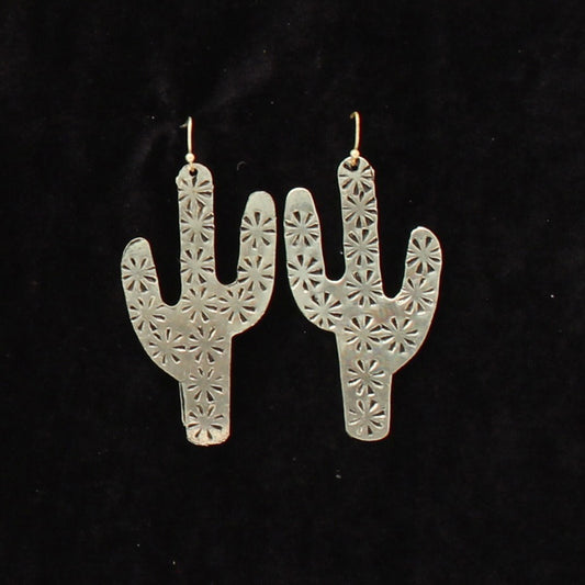 Silver Strike Silver Floral Cactus Earrings