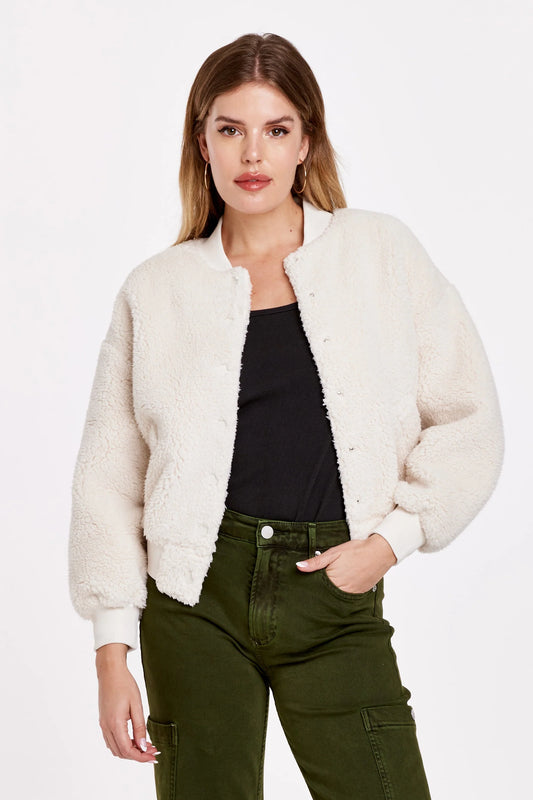 Dear John Robin Fleece Jacket in Ivory