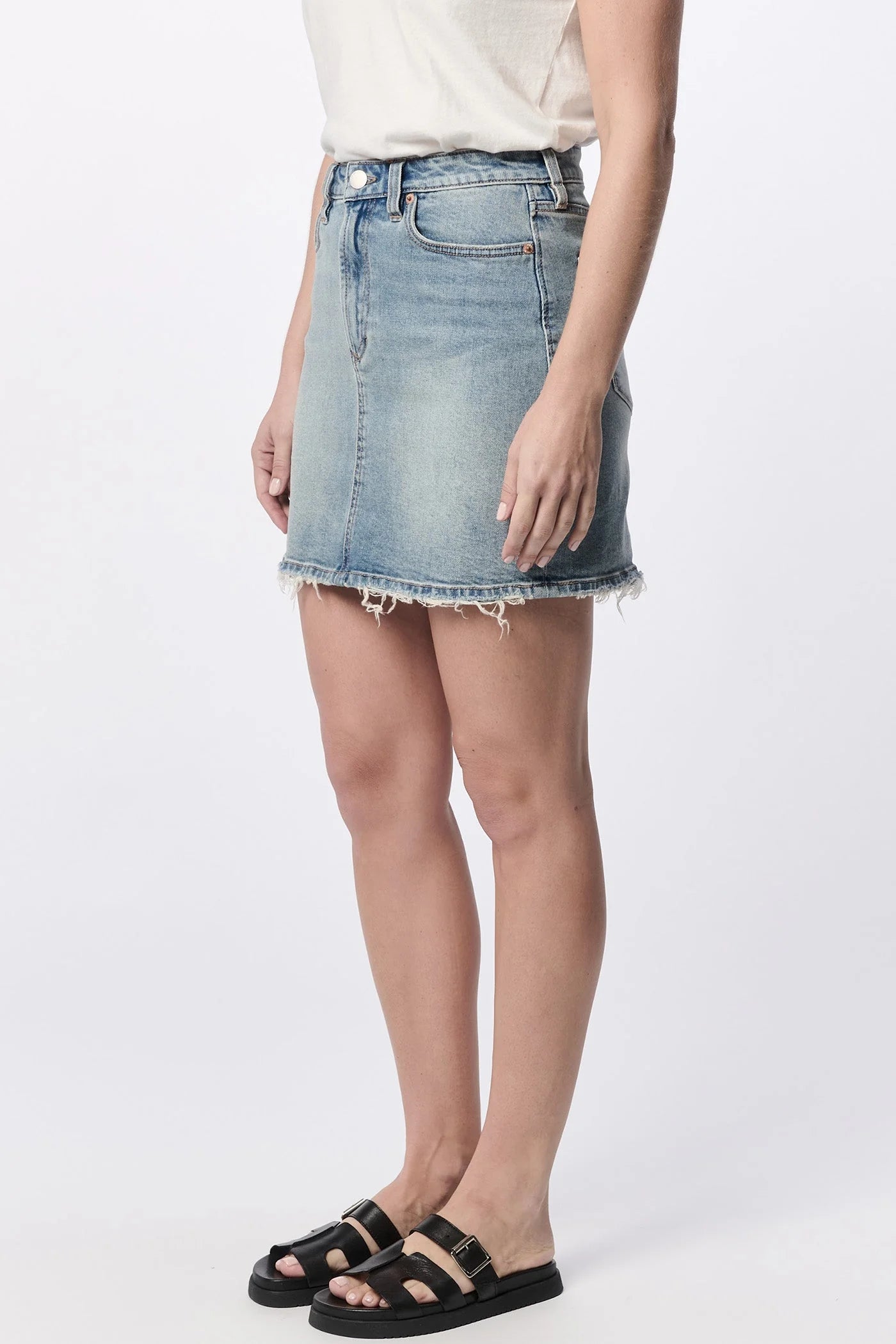Dear John Quinn Denim Skirt in Halogen Blue