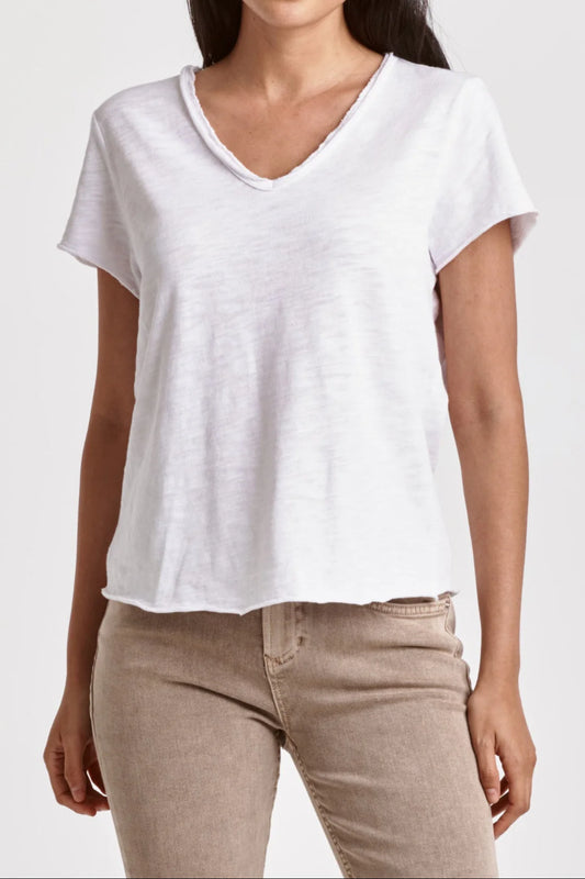 Dear John Vanya Slub Tee in White