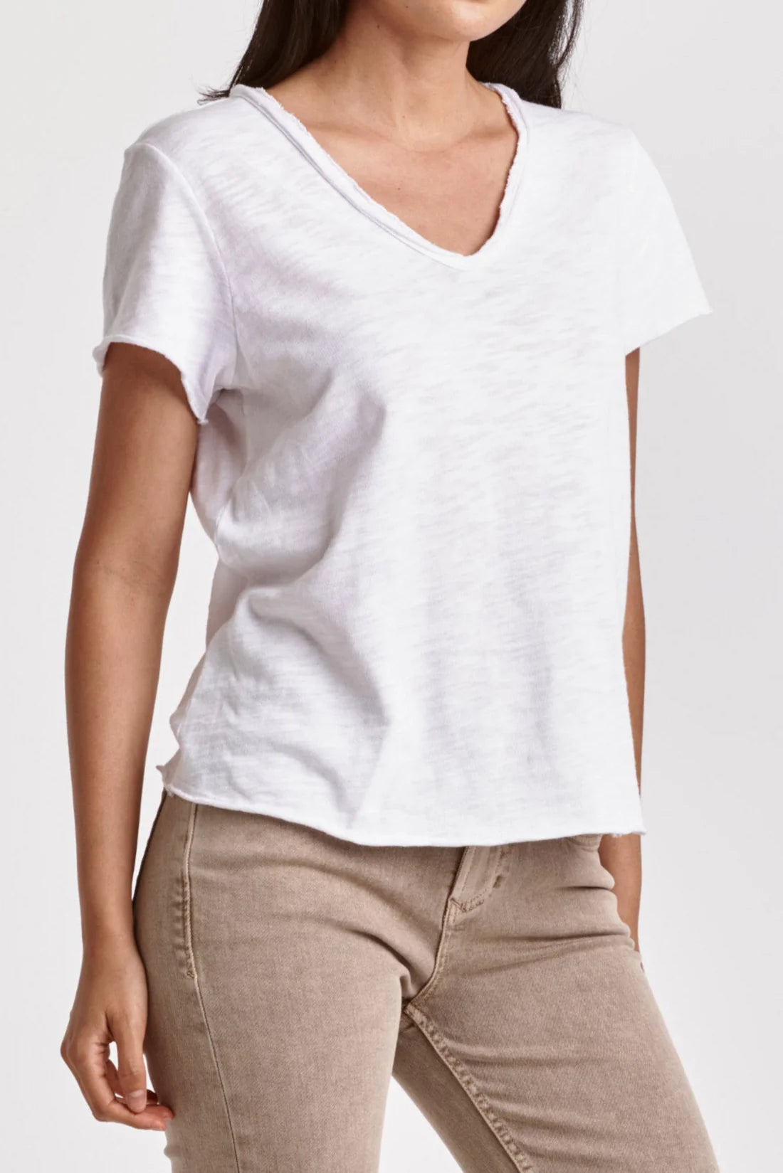 Dear John Vanya Slub Tee in White