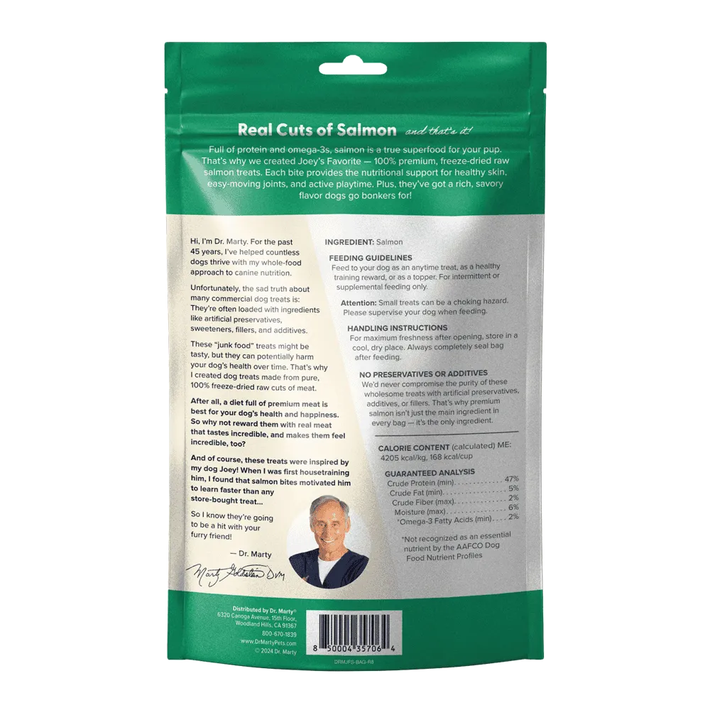 Dr. Marty Joey’s Favorite Freeze-Dried Salmon Dog Treats