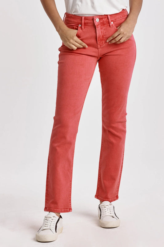Dear John Blaire Straight Leg Jean in Viva Magenta