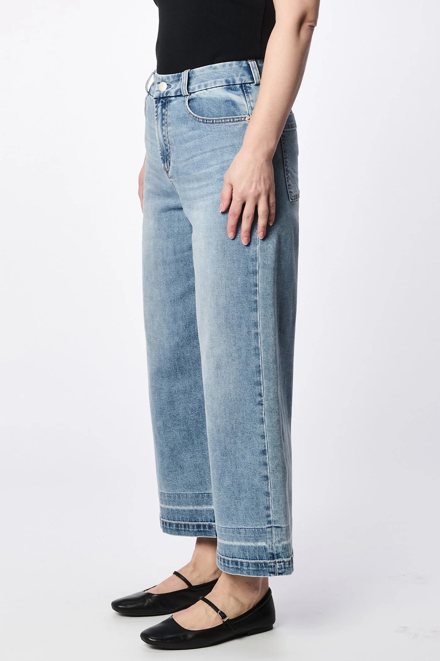 Dear John Audrey Wide Leg Jean in Hillcress
