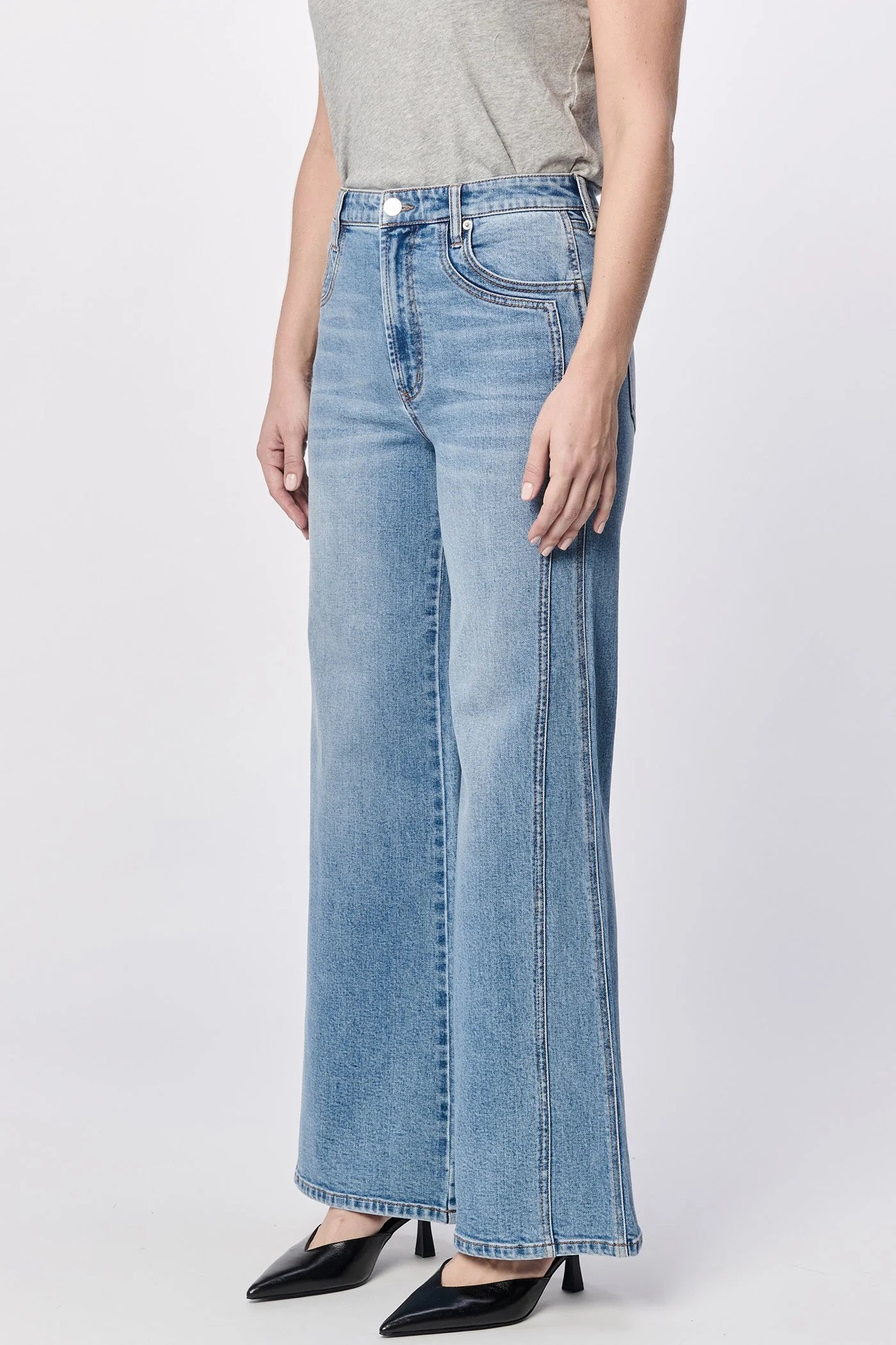 Dear John Fiona Wide Leg Jean in Creekside