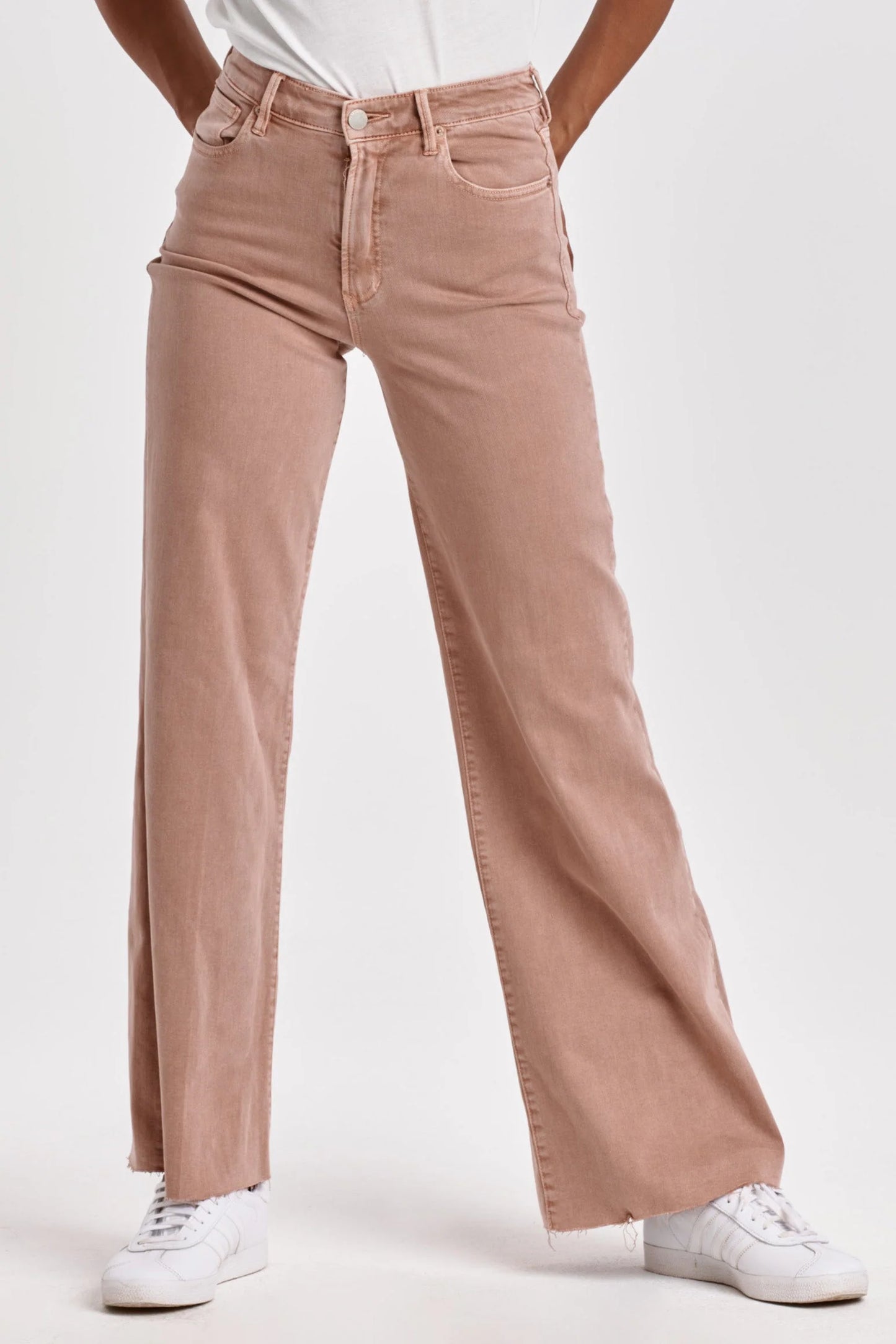 Dear John Fiona Mid Rise Wide Leg Jean in Italian Clay