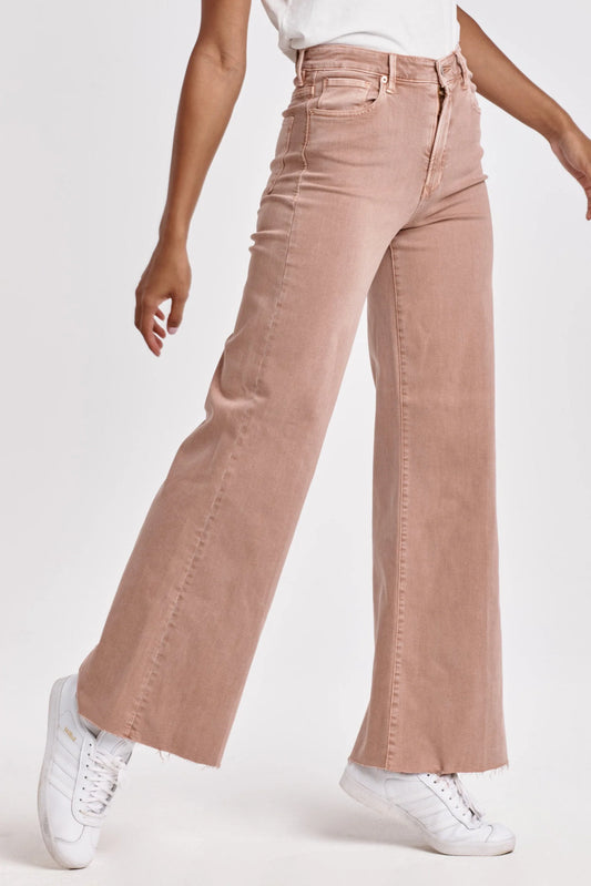 Dear John Fiona Mid Rise Wide Leg Jean in Italian Clay