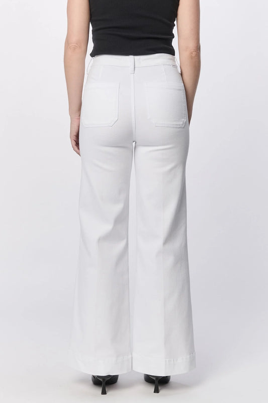Dear John Fiona Wide Leg Trouser Jean in White