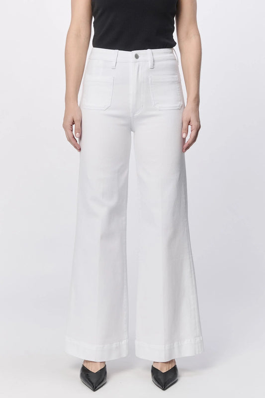Dear John Fiona Wide Leg Trouser Jean in White