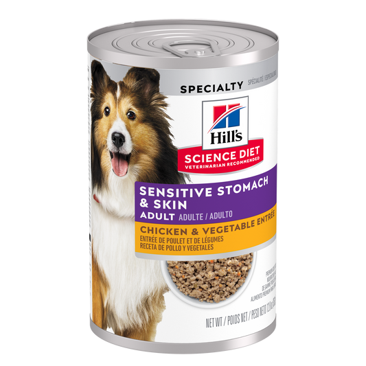 Hill's Science Diet Adult Sensitive Stomach & Skin Chicken & Vegetable Entrée Dog Food