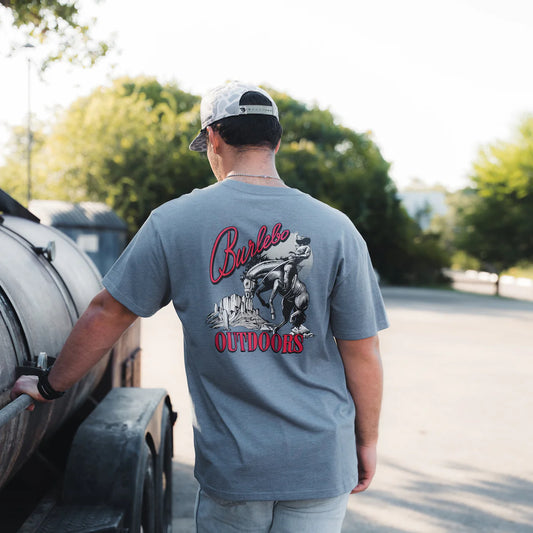 Burlebo Moonlit Cowboy Tee in Heather Blue Jean